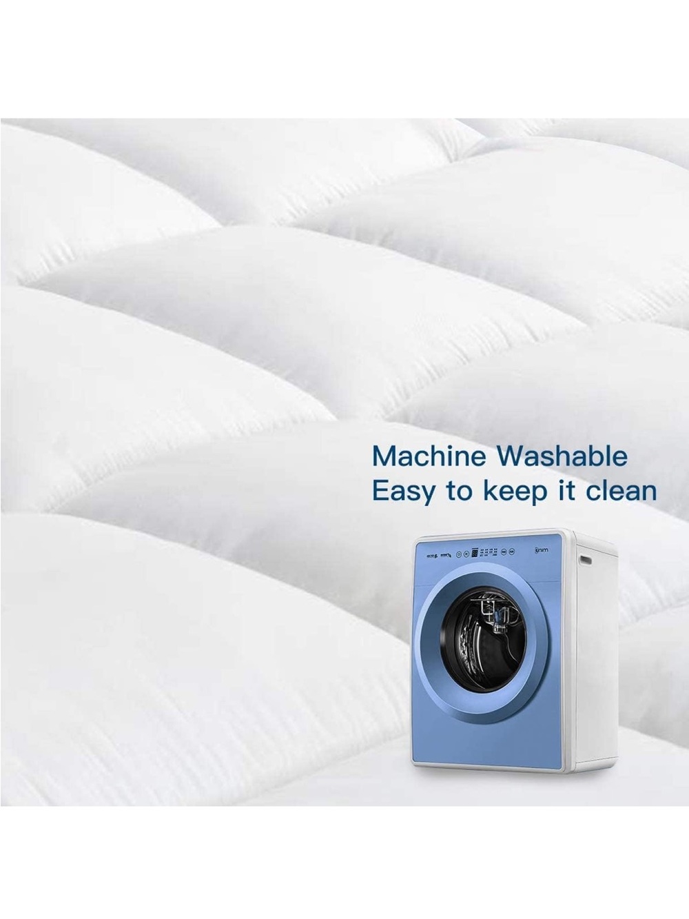White Down Alternative Cooling Mattress Topper Machine Washable open box